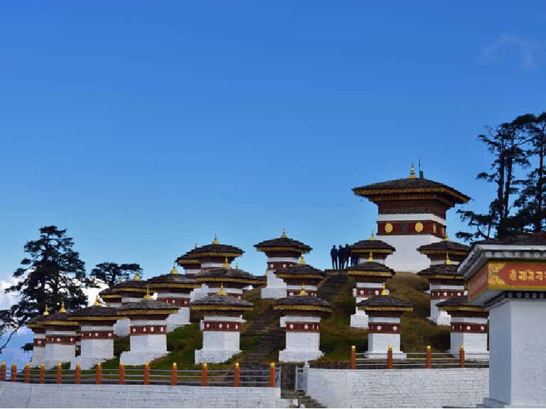 Dochula Pass Thimphu in Bhutan