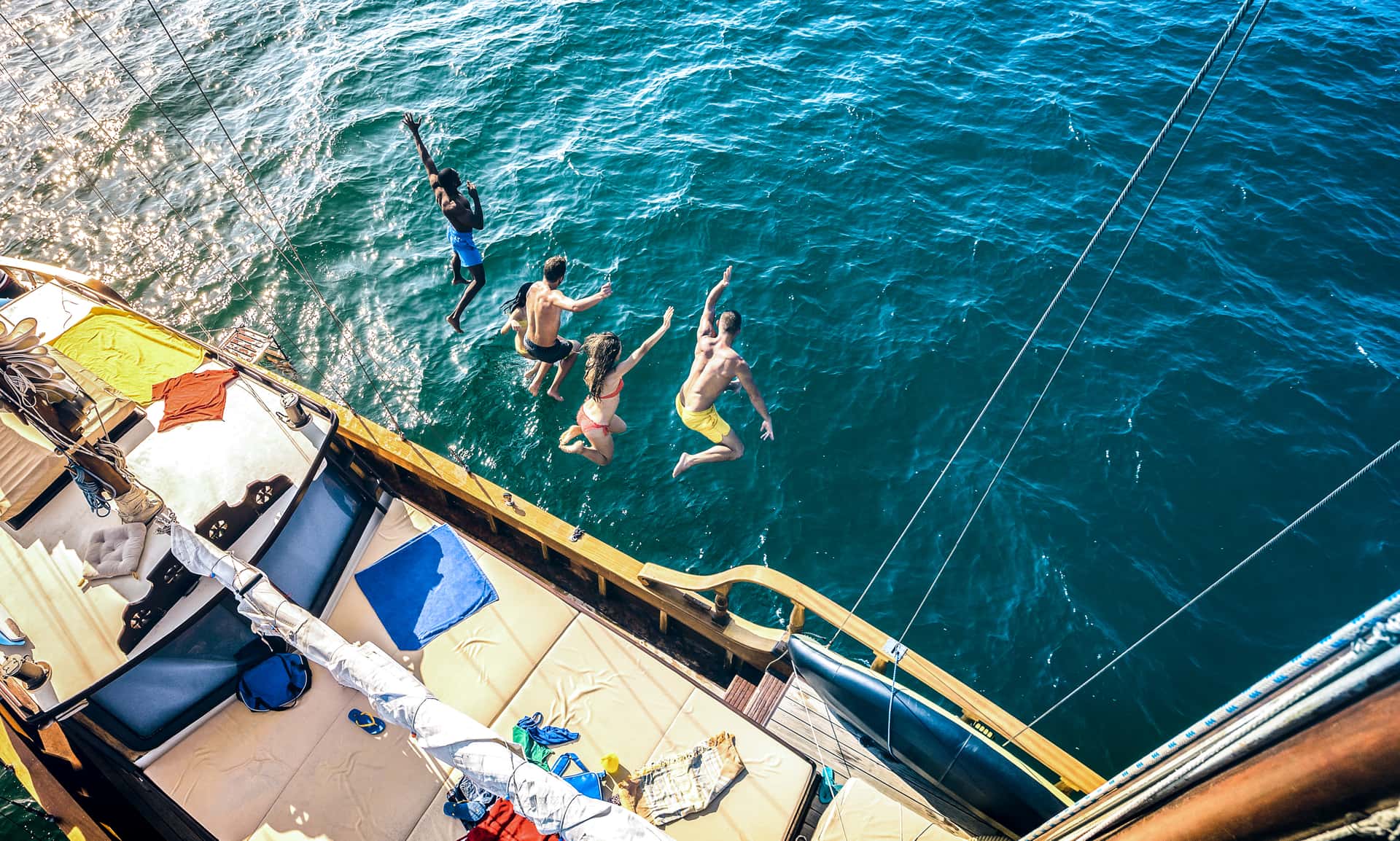 Jump Off A Yacht Into The Adriatic in Croatia
