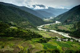 Punakha valley countryside