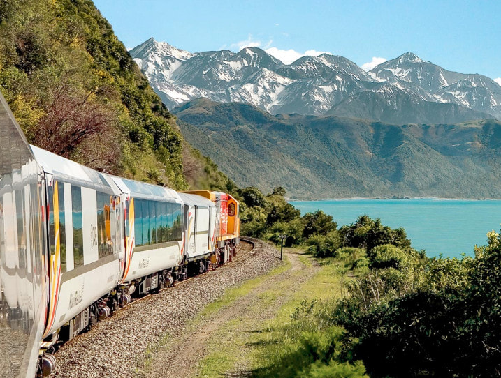 Pacific Coastal Train from Picton to Christchurch