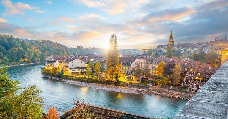 Bern Town Arial View 01