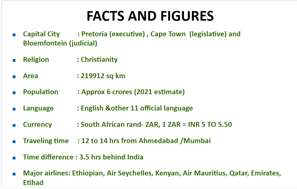 South Africa Facts And Figures