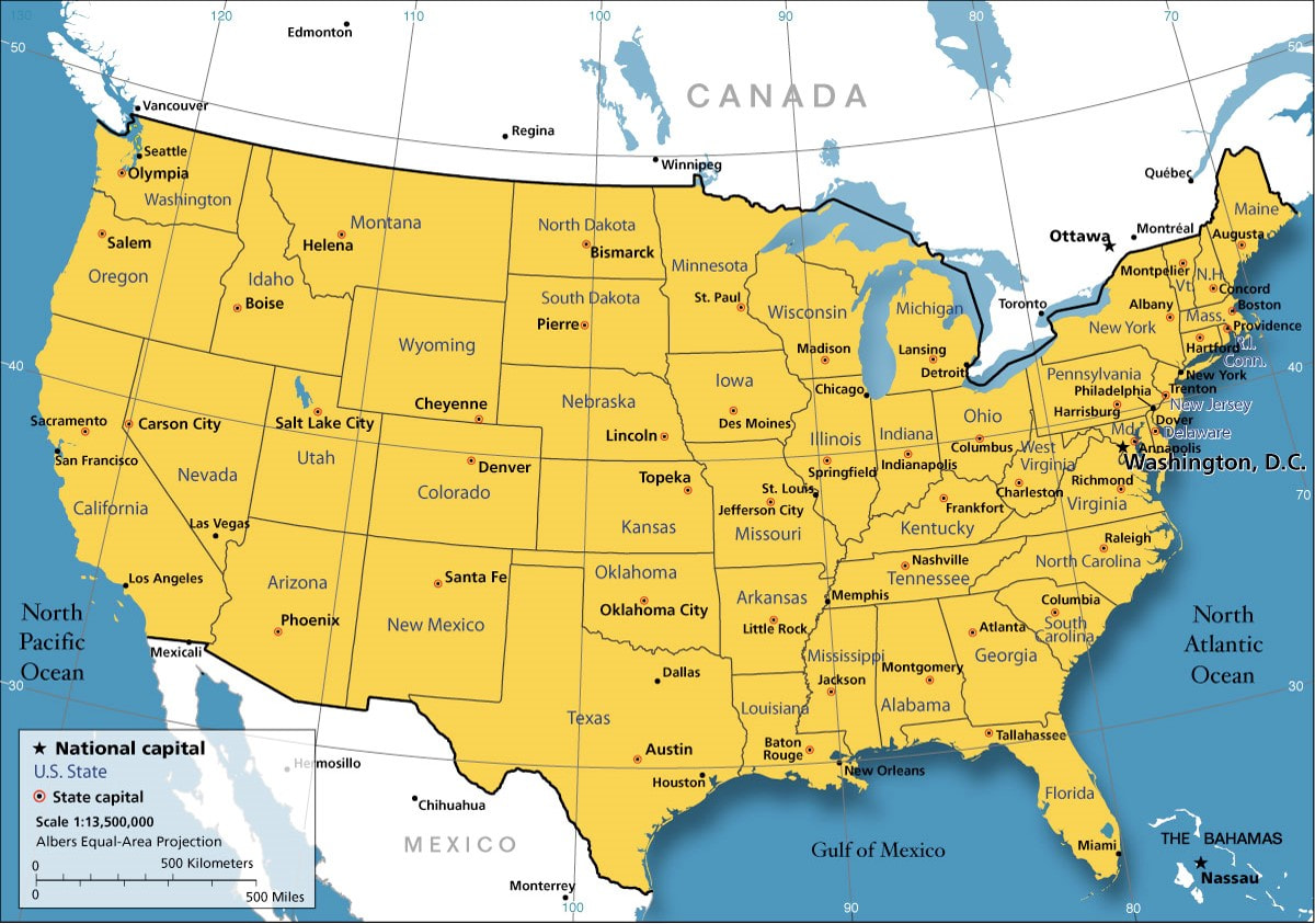United State Of America Map