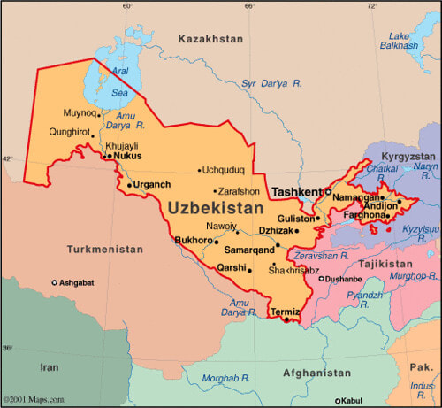 Uzbekistan Map 1