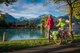 Velofahrer Bei Interlaken