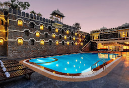 The Kumbha Bagh Pool area