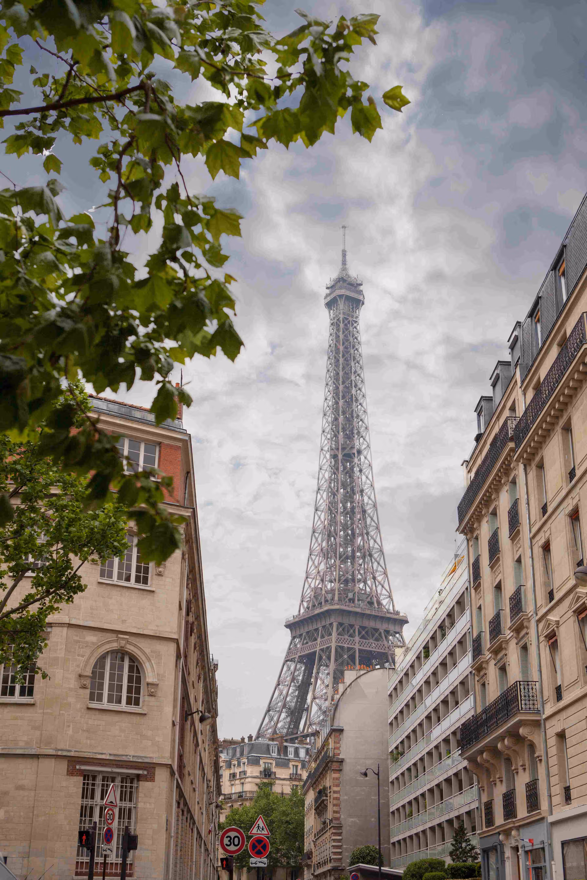 Building in Paris near Eiffel Tower
