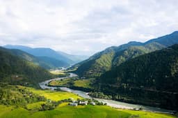 Punakha valley countryside