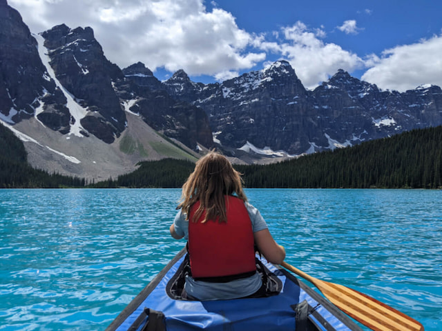 Canoe In Emerald Lake -1