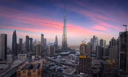 Dubai Mall with Burj Khalifa and Fountain Show