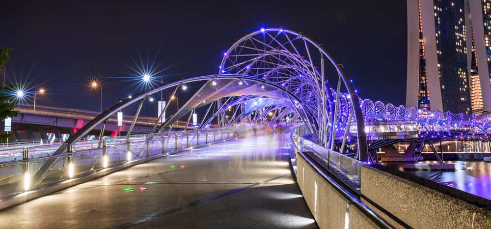 Helix Bridge in Singapore - Malaysia