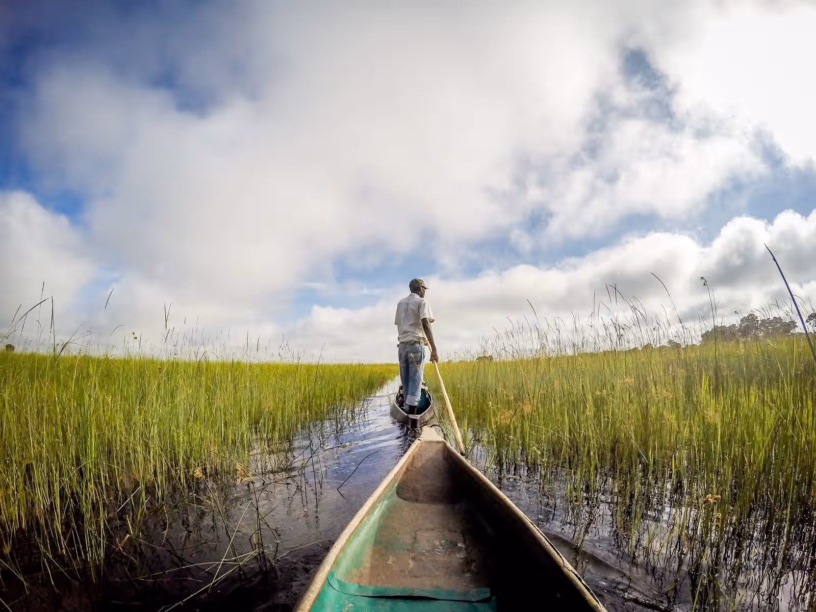 A Mokoro Ride in the Okavango Delta in Botswana