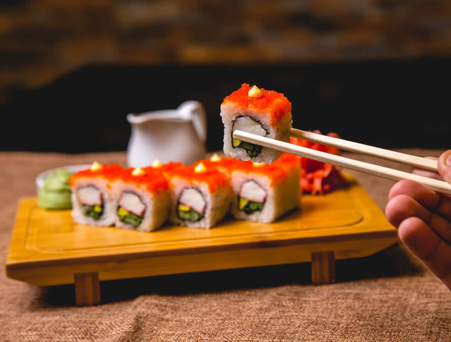 Sample Real California Sushi in ChinaTown in Alaska