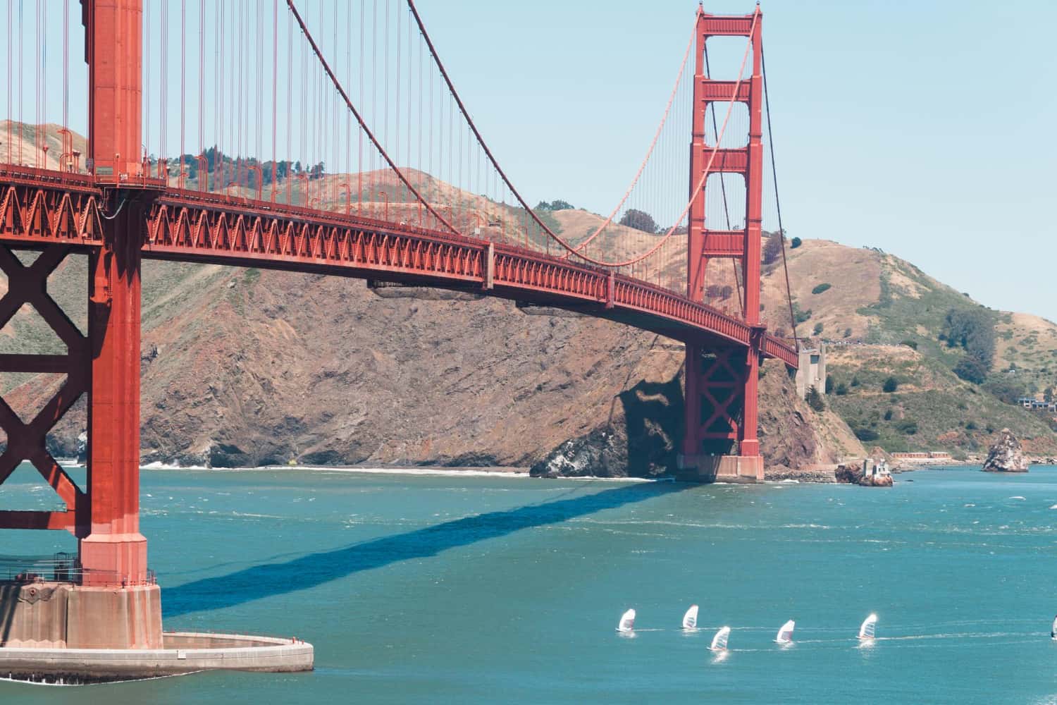 Walk Offshore At Golden Gate Bridge in Alaska