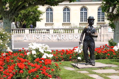 Charlie Chaplin Statue In Switzerland