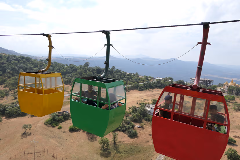 Enjoy A Cable Car Ride At The Ropeway In Saputara