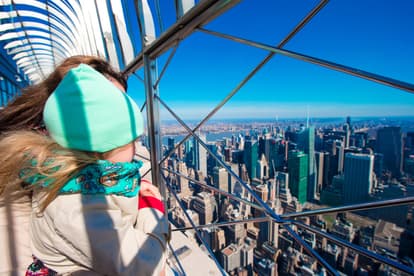Enjoy views of Manhattan from the Empire State building
