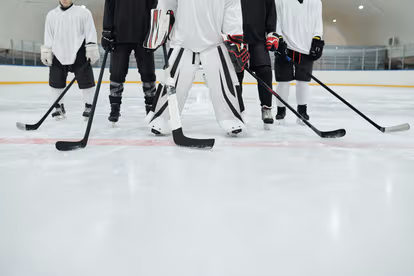 Get Up Close To An Ice Hockey Team