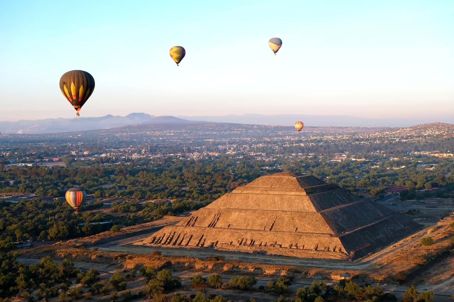 Take a balloon ride in Teotihuacán in Mexico